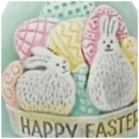 swieca wielkanoc happy easter niebieski tiffany bartek candles 45 60 mm