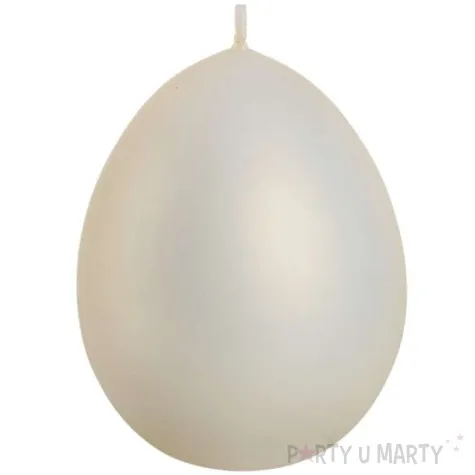 swieca wielkanoc matowe jajko ecru bartek candles 100 mm