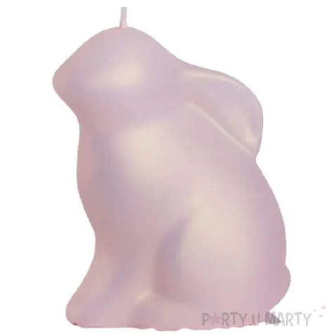 swieca wielkanoc matowy zajaczek rozowy bartek candles 120 mm