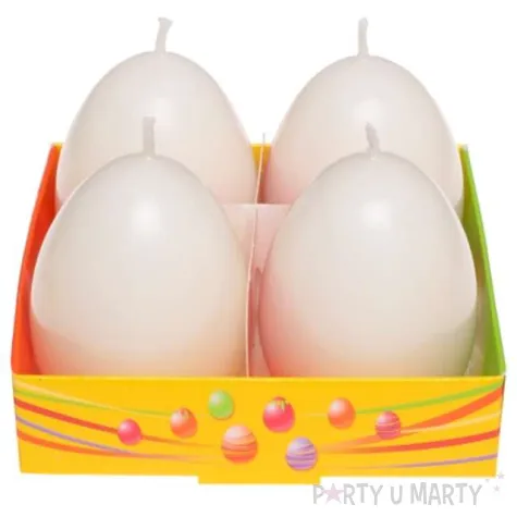 swieca wielkanoc pastelowe jajko ivory bartek candles 60 mm 4 szt