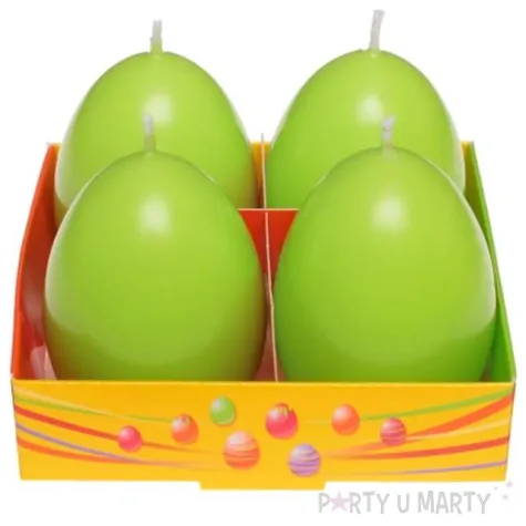 swieca wielkanoc pastelowe jajko seledynowa bartek candles 60 mm 4 szt