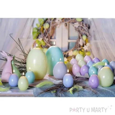 swieca wielkanoc pastelowe jajko tiffany bartek candles 60 mm 4 szt