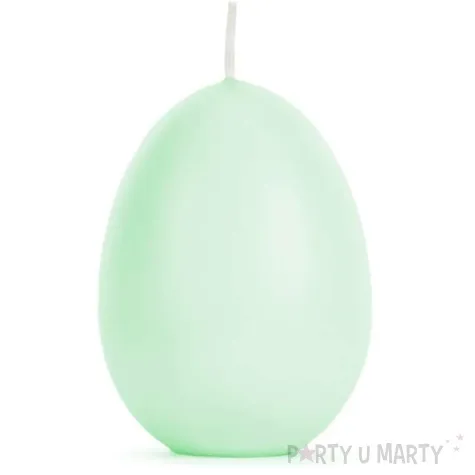 swieca wielkanoc pastelowe jajko zielona jasna partydeco 100 mm