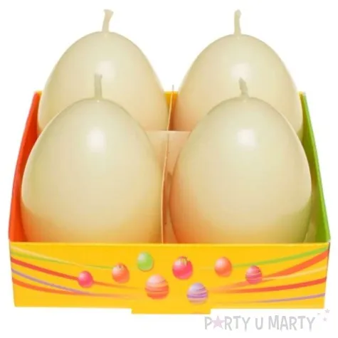 swieca wielkanoc pastelowe jajko zolty bartek candles 60 mm 4 szt