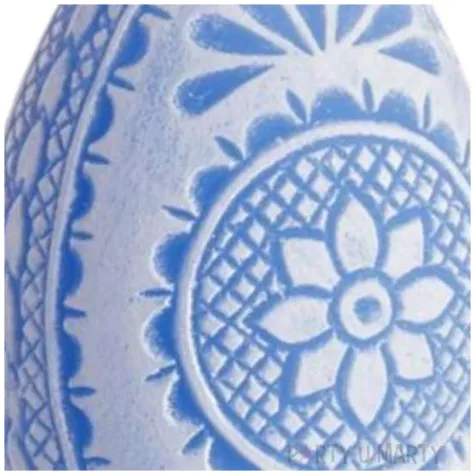 swieca wielkanoc pisanka azurowa niebieska bartek candles 75 mm