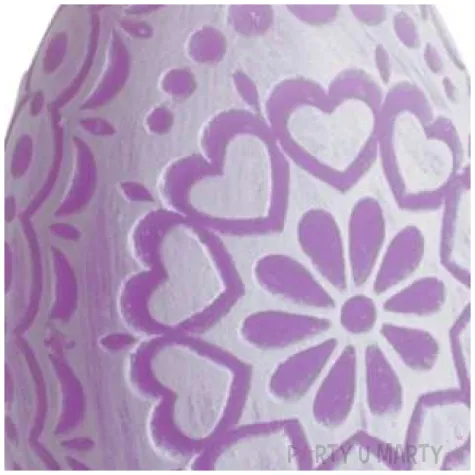 swieca wielkanoc pisanka azurowe serca fioletowa bartek candles 75 mm