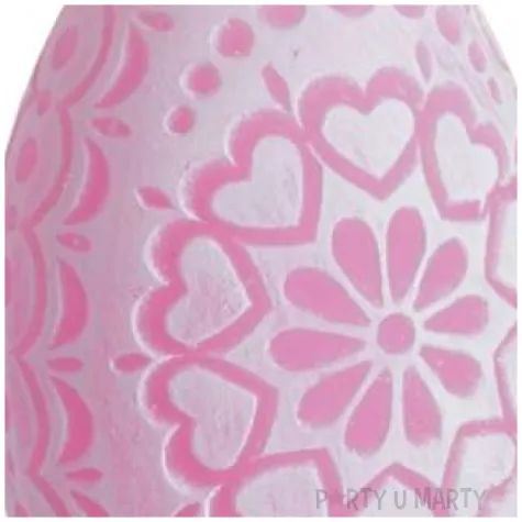 swieca wielkanoc pisanka azurowe serca rozowa bartek candles 75 mm