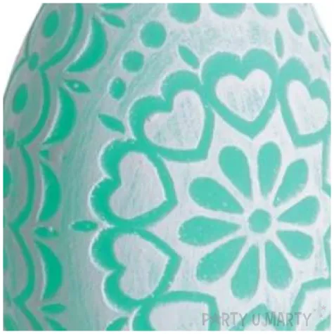 swieca wielkanoc pisanka azurowe serca turkusowa bartek candles 75 mm