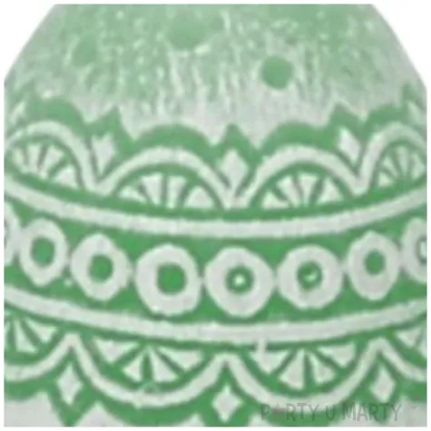 swieca wielkanoc pisanka koronkowa zielona bartek candles 50 mm