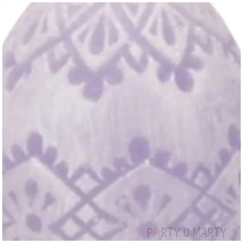 swieca wielkanoc pisanka koronkowe romby fioletowa bartek candles 50 mm