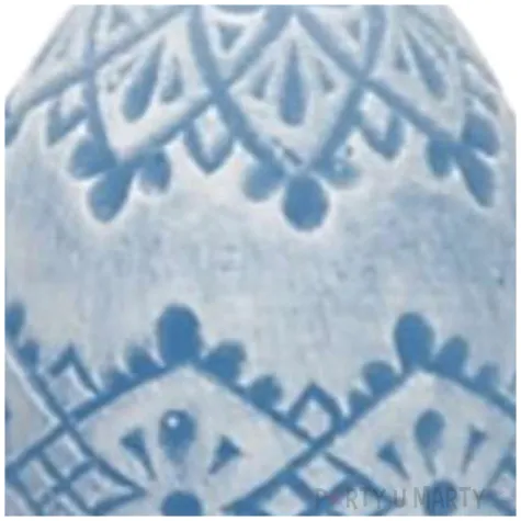 swieca wielkanoc pisanka koronkowe romby niebieska bartek candles 50 mm