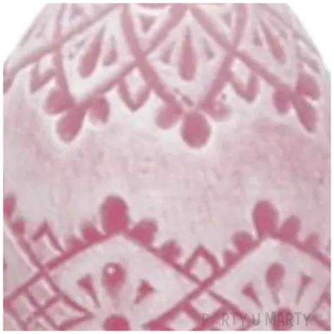 swieca wielkanoc pisanka koronkowe romby rozowa bartek candles 50 mm