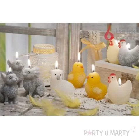 swieca wielkanoc zajac bartek candles 80 mm