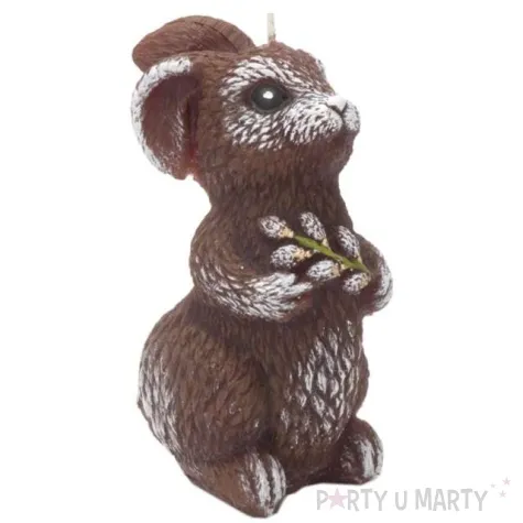 swieca wielkanoc zajac brazowa bartek candles 140 mm