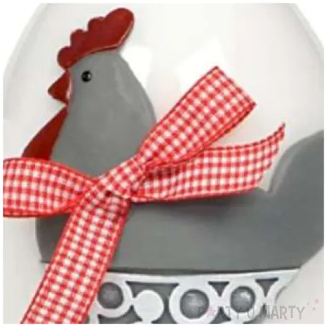 swieca wielkanocne jajko kokoszka biala adpal 140 100 mm