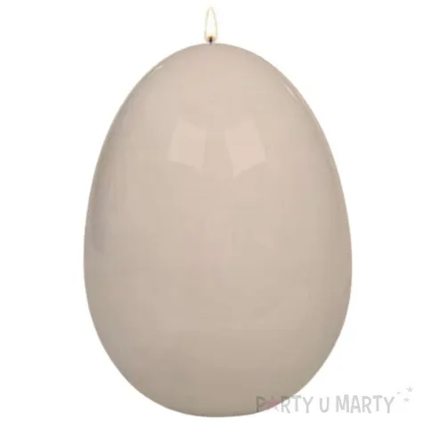swieca wielkanocne jajko lakierowane kremowe adpal 140 100 mm