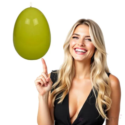 swieca wielkanocne jajko lakierowane pistacjowe adpal 90 70 mm