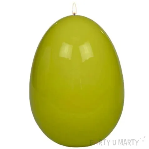 swieca wielkanocne jajko lakierowane pistacjowe adpal 90 70 mm