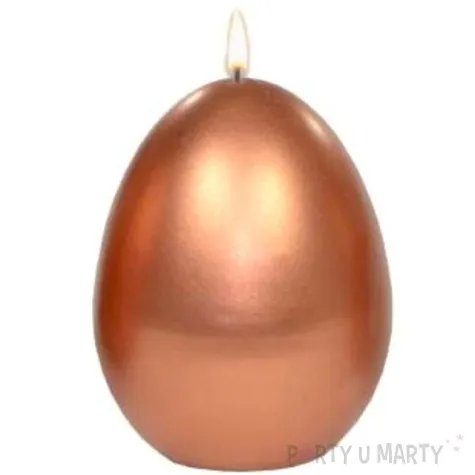 swieca wielkanocne jajko metalic miedziana adpal 9cm