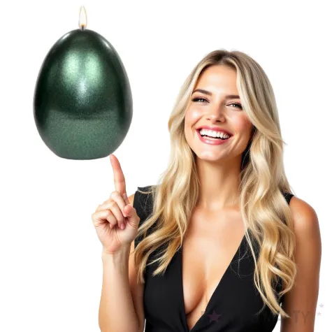 swieca wielkanocne jajko metalic zielona adpal 9cm