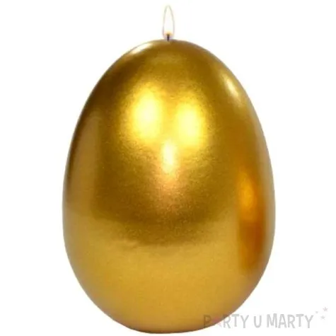 swieca wielkanocne jajko metalic zlota adpal 14cm