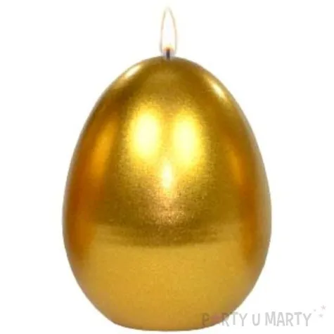 swieca wielkanocne jajko metalic zlota adpal 9cm