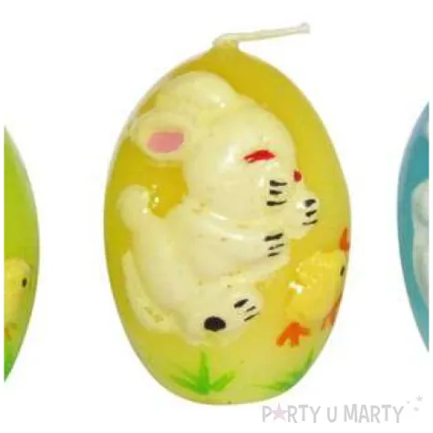 swieca wielkanocne jajko w kroliczki mix arpex 5 5cm 3szt