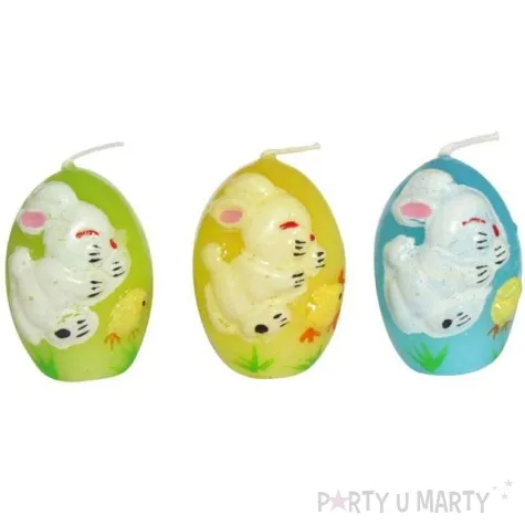 swieca wielkanocne jajko w kroliczki mix arpex 5 5cm 3szt