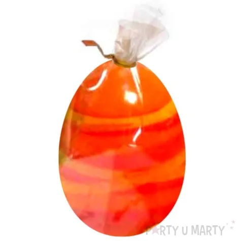 swieca wielkanocne jajko w paski pomaranczowa arpex 6cm