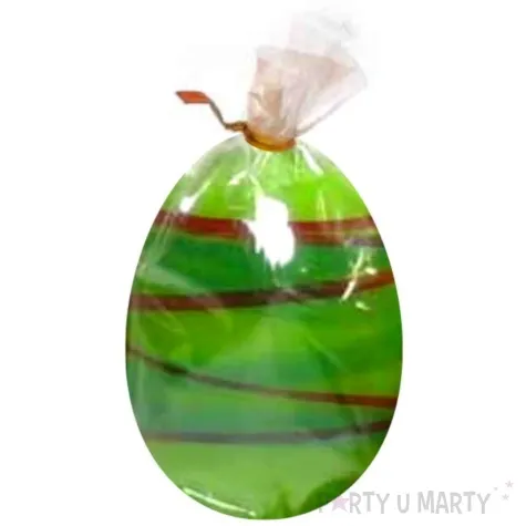 swieca wielkanocne jajko w paski zielona arpex 6cm