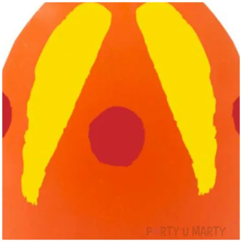 swieca wielkanocne jajko w plamki pomaranczowa arpex 6cm