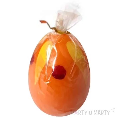 swieca wielkanocne jajko w plamki pomaranczowa arpex 6cm