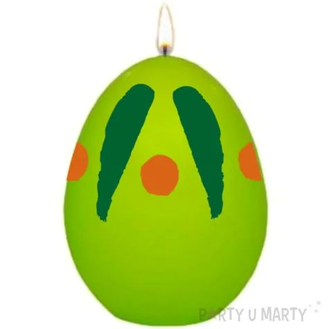 swieca wielkanocne jajko w plamki zielona arpex 6cm