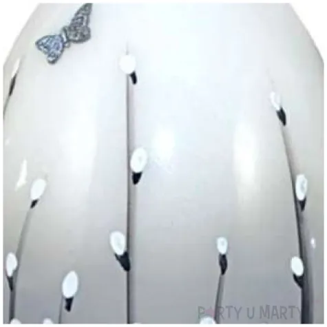 swieca wielkanocne jajko z baziami szara adpal 14cm