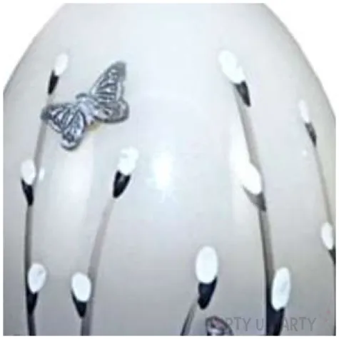 swieca wielkanocne jajko z baziami szara adpal 9cm