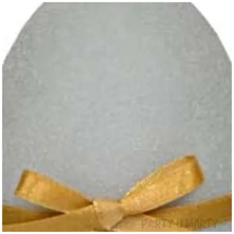 swieca wielkanocne jajko z kokardka szara adpal 9cm