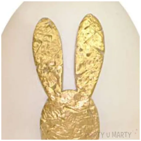 swieca wielkanocne jajko z kroliczkiem biala adpal 14cm