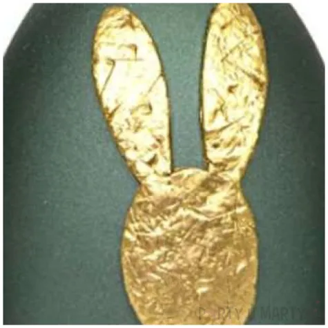 swieca wielkanocne jajko z kroliczkiem zielona adpal 140 100 mm