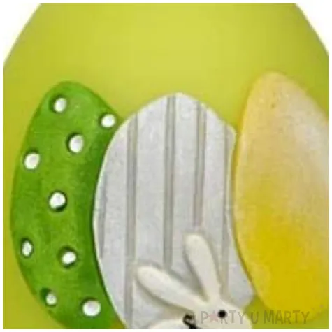 swieca wielkanocne jajko z pisankami zielona adpal 9cm