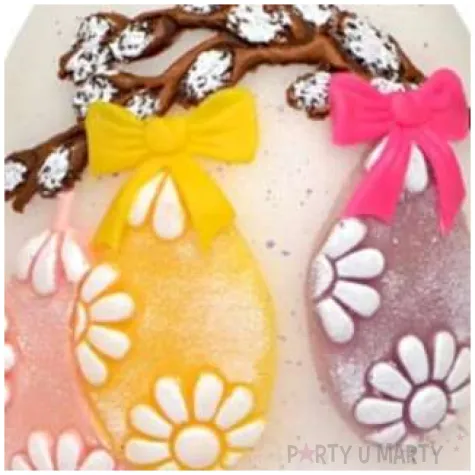 swieca wielkanocne jajko ze stroikiem biale adpal 140 100 mm