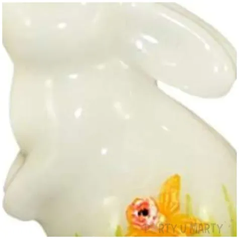 swieca wielkanocny zajac w zonkilach stojacy biala adpal 110 80 mm