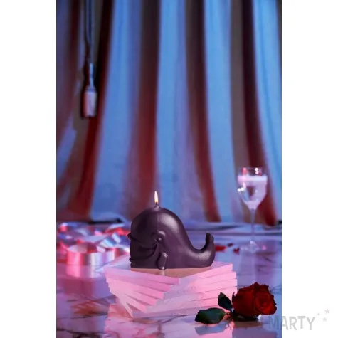 swieca wieloryb perlowa fioletowa ciemna candellana