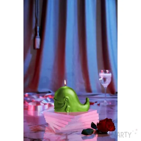 swieca wieloryb perlowa limonkowa candellana