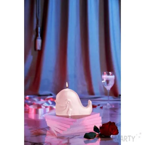 swieca wieloryb perlowa rozowa jasna candellana