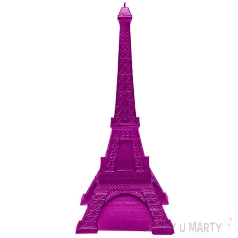 swieca wieza eiffla xxl rozowy metalik candellana