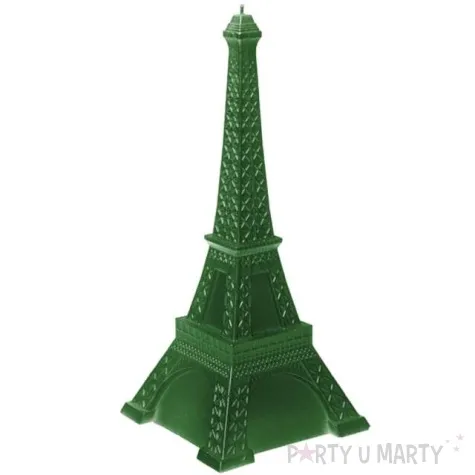swieca wieza eiffla xxl zielony metalik candellana