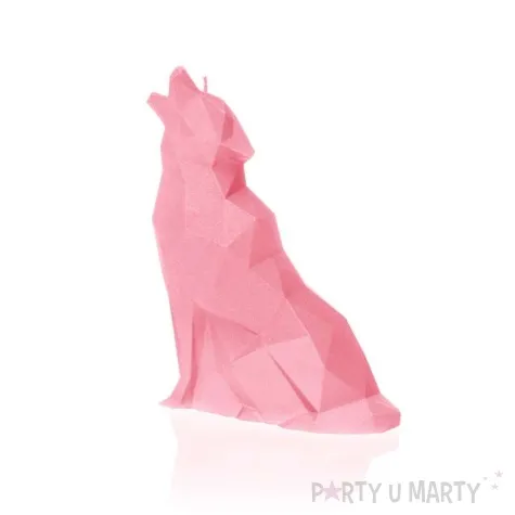 swieca wilk roz perlowy candellana