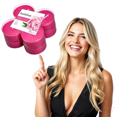 swieca zapachowa piwonia rozowy bolsius 8h 8 szt