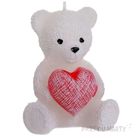 swieca zapachowa pluszowy mis biala bartek candles 75 mm