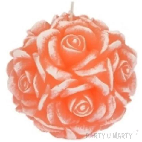 swieca zapachowa slodka roza bialo czerwona 10cm ravi